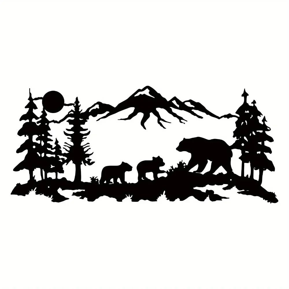 Mountain Forest Metal Wall Art 4