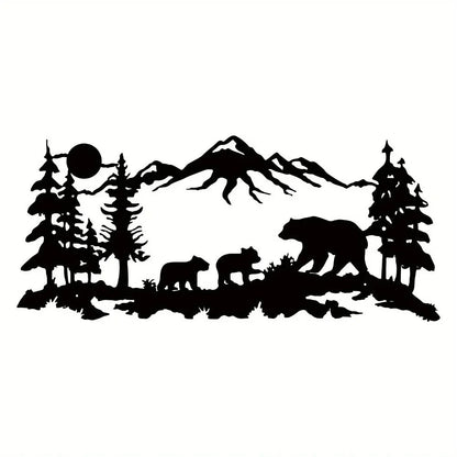 Mountain Forest Metal Wall Art 4