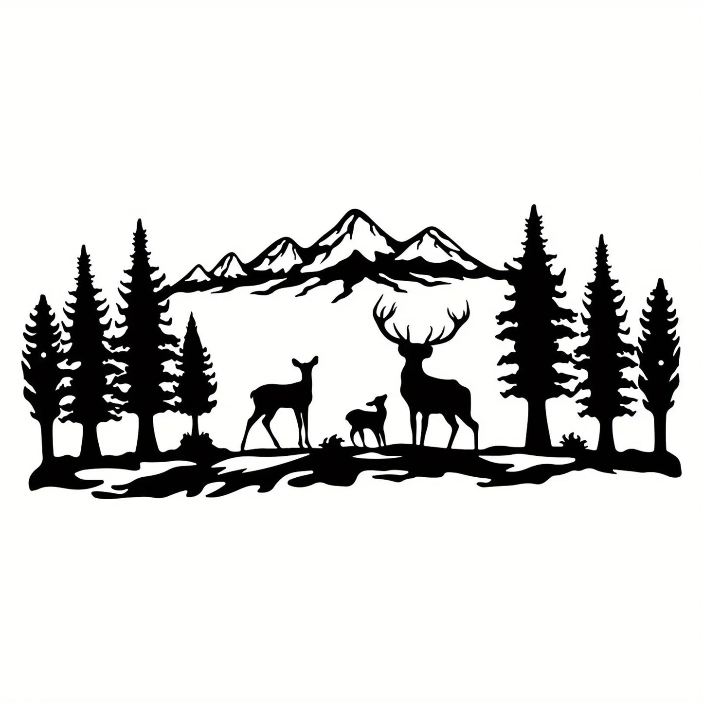 Mountain Forest Metal Wall Art 7