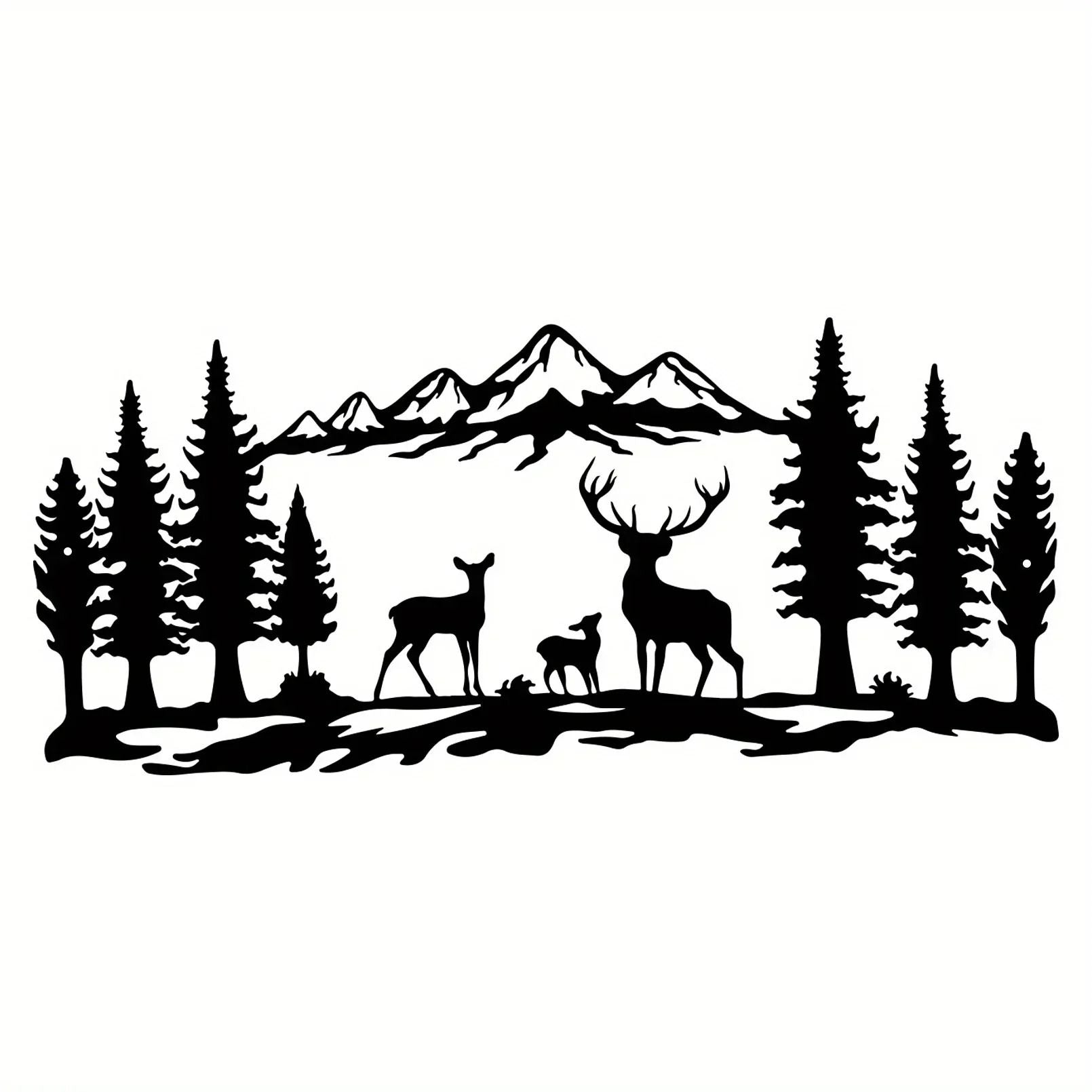 Mountain Forest Metal Wall Art 7
