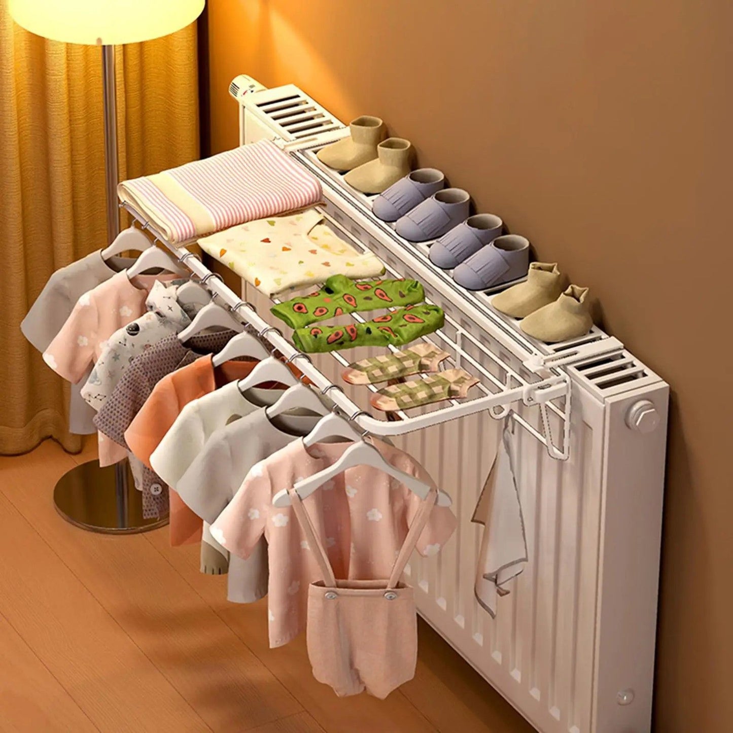 Premium FoldAway Balcony Clothes Drying Rack Indoor  Outdoor Rail Mounted Drying Solution 1