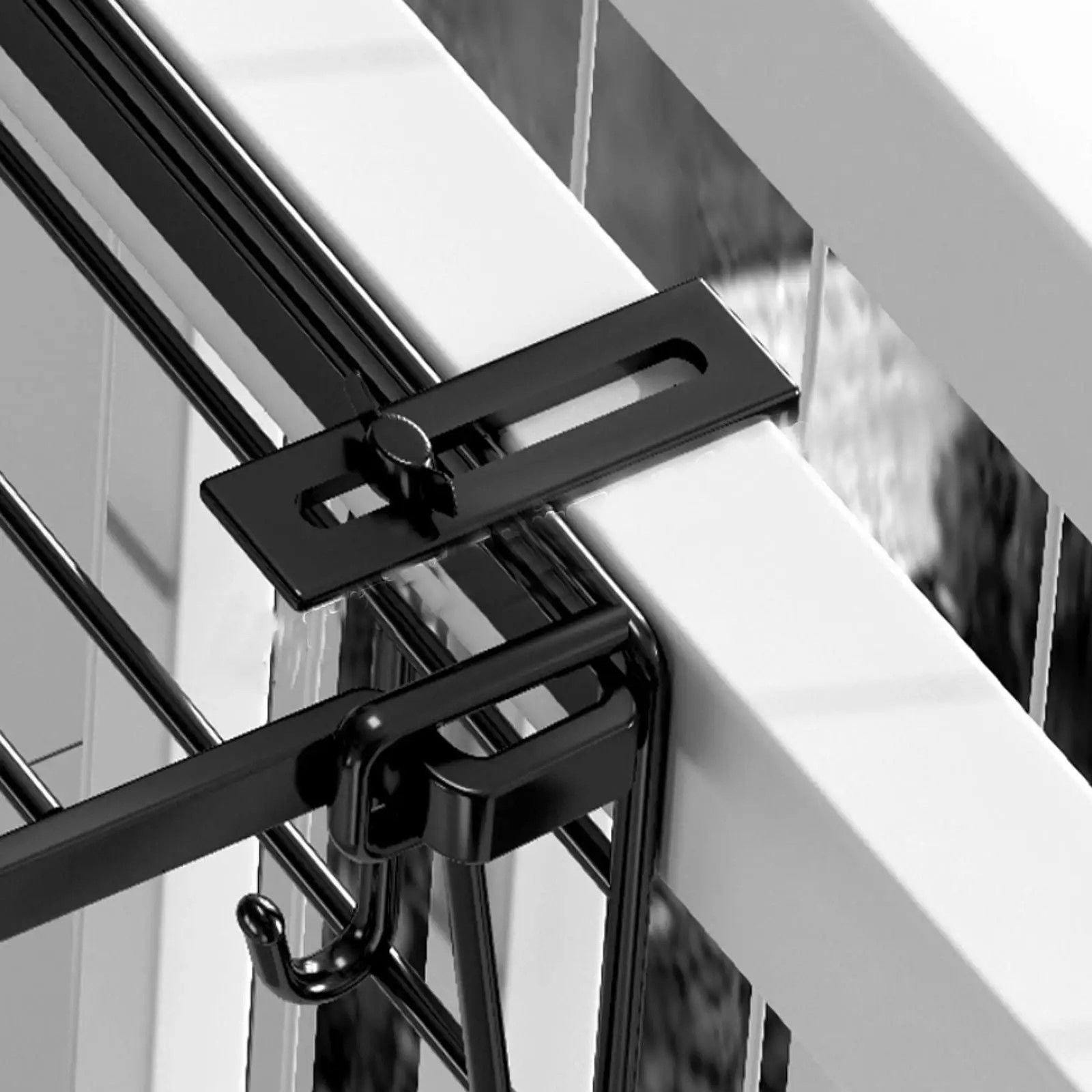Premium FoldAway Balcony Clothes Drying Rack Indoor  Outdoor Rail Mounted Drying Solution 2
