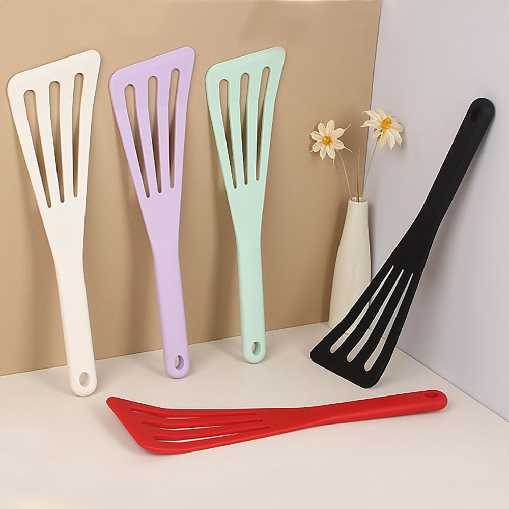 High Temperature Resistant Kitchen Utensils 1PC Silicone Inclined Drain Shovel Non Stick Pot Shovel 1