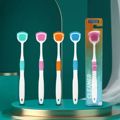 FreshSweep SoftHair Silicone Tongue Scraper For Oral Care 3