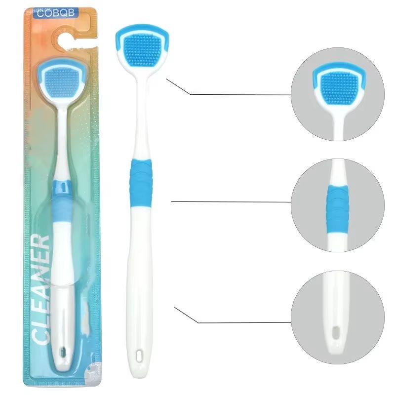 FreshSweep SoftHair Silicone Tongue Scraper For Oral Care 4