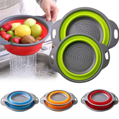 Silicone Folding Drain Basket For Fruit And Vegetable Washing 2