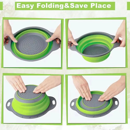 Silicone Folding Drain Basket For Fruit And Vegetable Washing 5