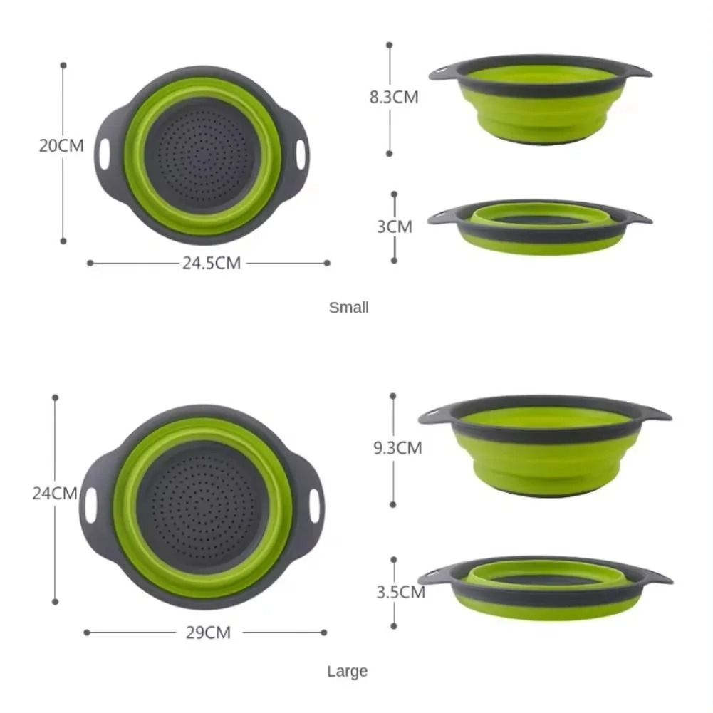 Silicone Folding Drain Basket For Fruit And Vegetable Washing 6