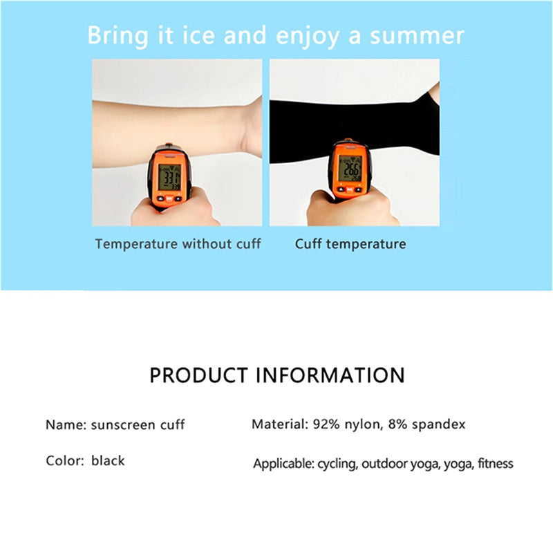 Summer Cool Arm Sleeve Ice Silk, High Elasticity Cycling Finger Sleeve