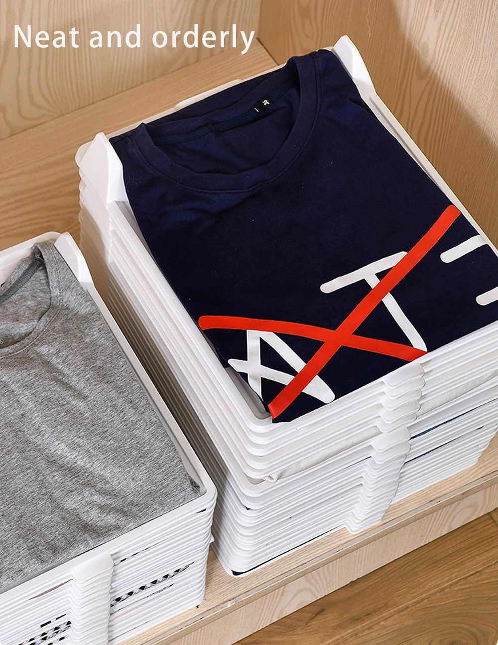 ClothesMaster Layered Folding  Stacking Board  Smart Closet Organizer For Shirts  Pants 4