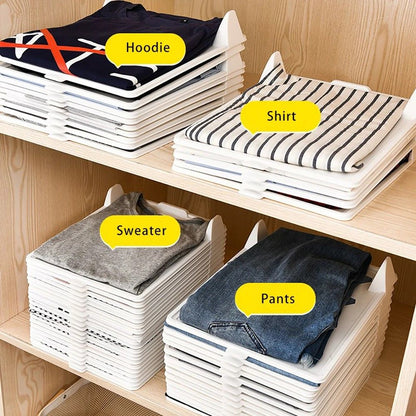 ClothesMaster Layered Folding  Stacking Board  Smart Closet Organizer For Shirts  Pants 3