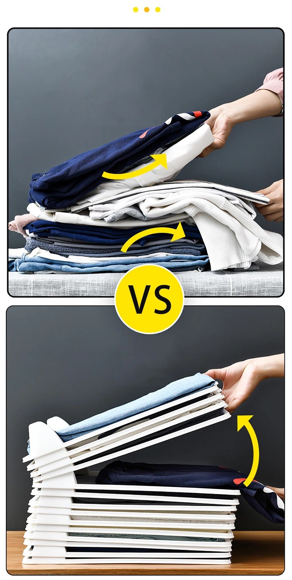 ClothesMaster Layered Folding  Stacking Board  Smart Closet Organizer For Shirts  Pants 12