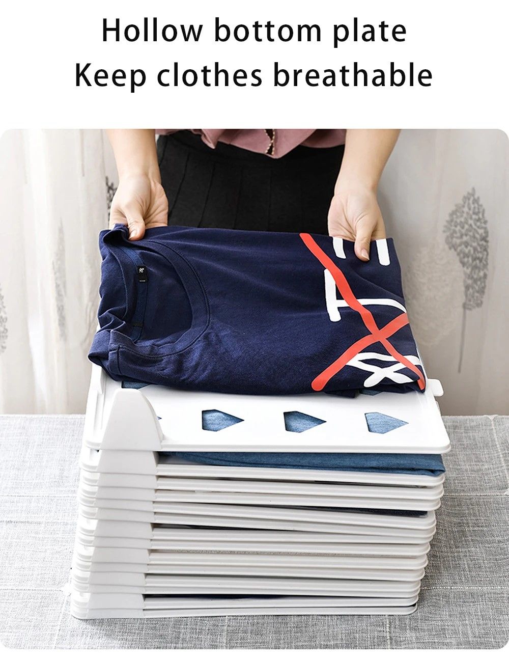 ClothesMaster Layered Folding  Stacking Board  Smart Closet Organizer For Shirts  Pants 13