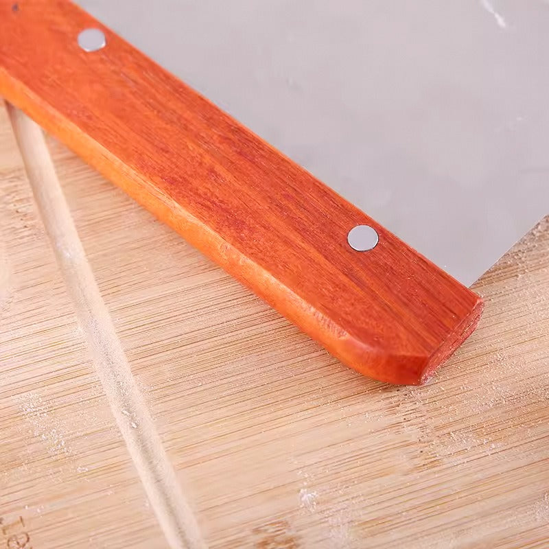 Bread Baking Dough Cutter Scraper With Wooden Handle Cake Scraper Sourdough Tools Stainless Steel S 4