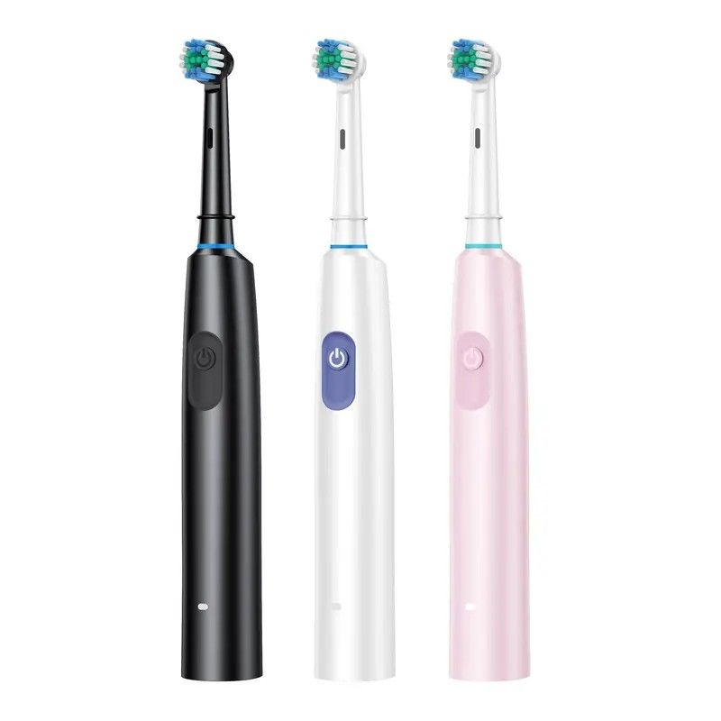 Rotary Rechargeable Electric Toothbrush For Adults  8 Soft Brush Heads Included 3