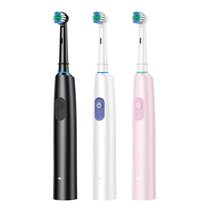 Rotary Rechargeable Electric Toothbrush For Adults  8 Soft Brush Heads Included 3