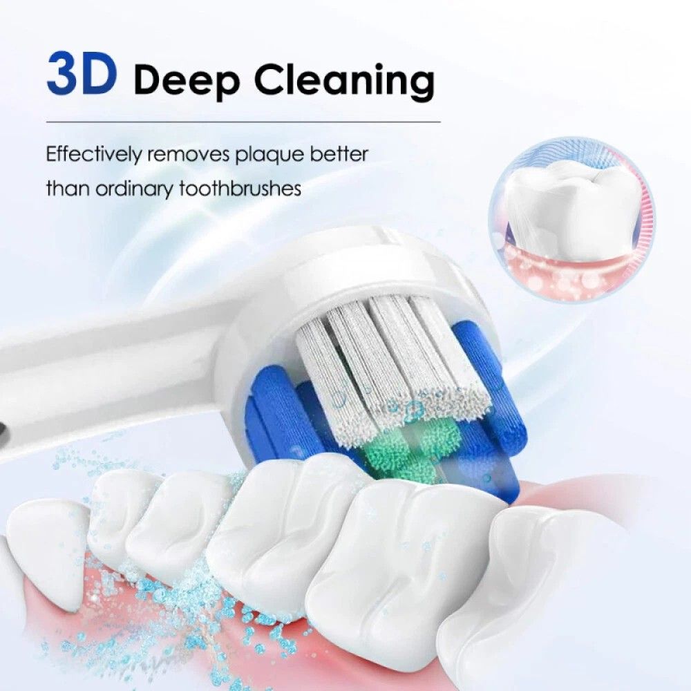 Rotary Rechargeable Electric Toothbrush For Adults  8 Soft Brush Heads Included 18