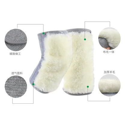 Thickened Fur One Cashmere Cold Wind Men And Women Cycling Winter Wool Knee Pads Warm Old Cold Legs 1