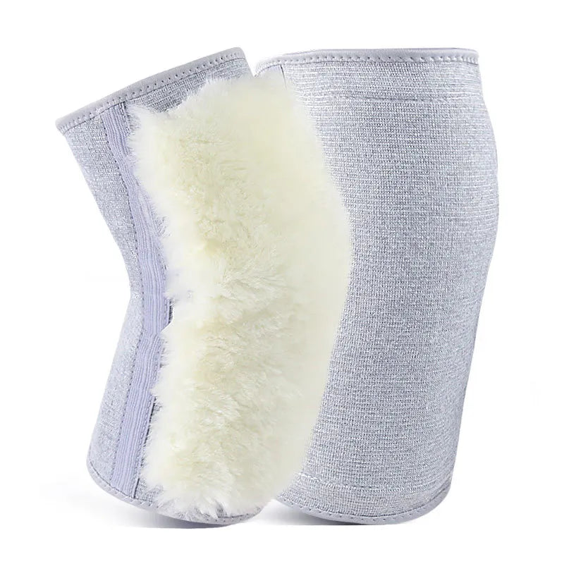Thickened Fur One Cashmere Cold Wind Men And Women Cycling Winter Wool Knee Pads Warm Old Cold Legs 2