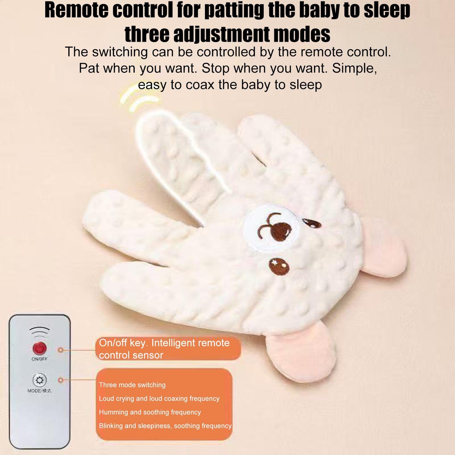 Soothing Palms Automatic Baby Sleep Aid, Adjustable Patting Pillow, Startle Prevention for Toddlers