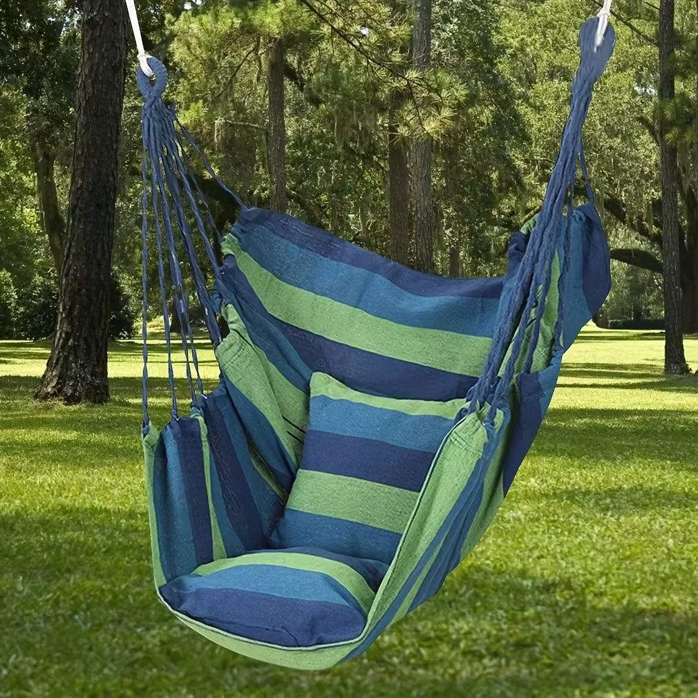 RelaxFold AntiSlip Folding Hammock Chair  Outdoor Canvas Leisure Swing 3