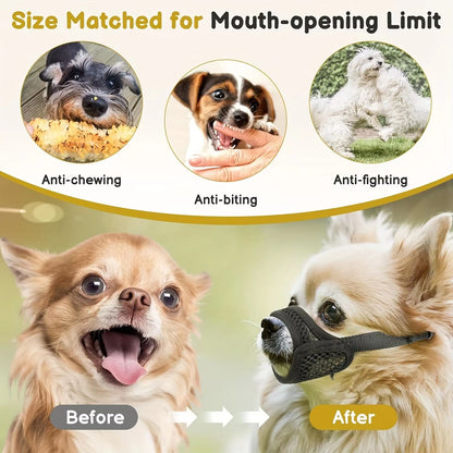 BrachyGuard Soft Mesh Muzzle For ShortSnout  SmallMedium Dogs 4