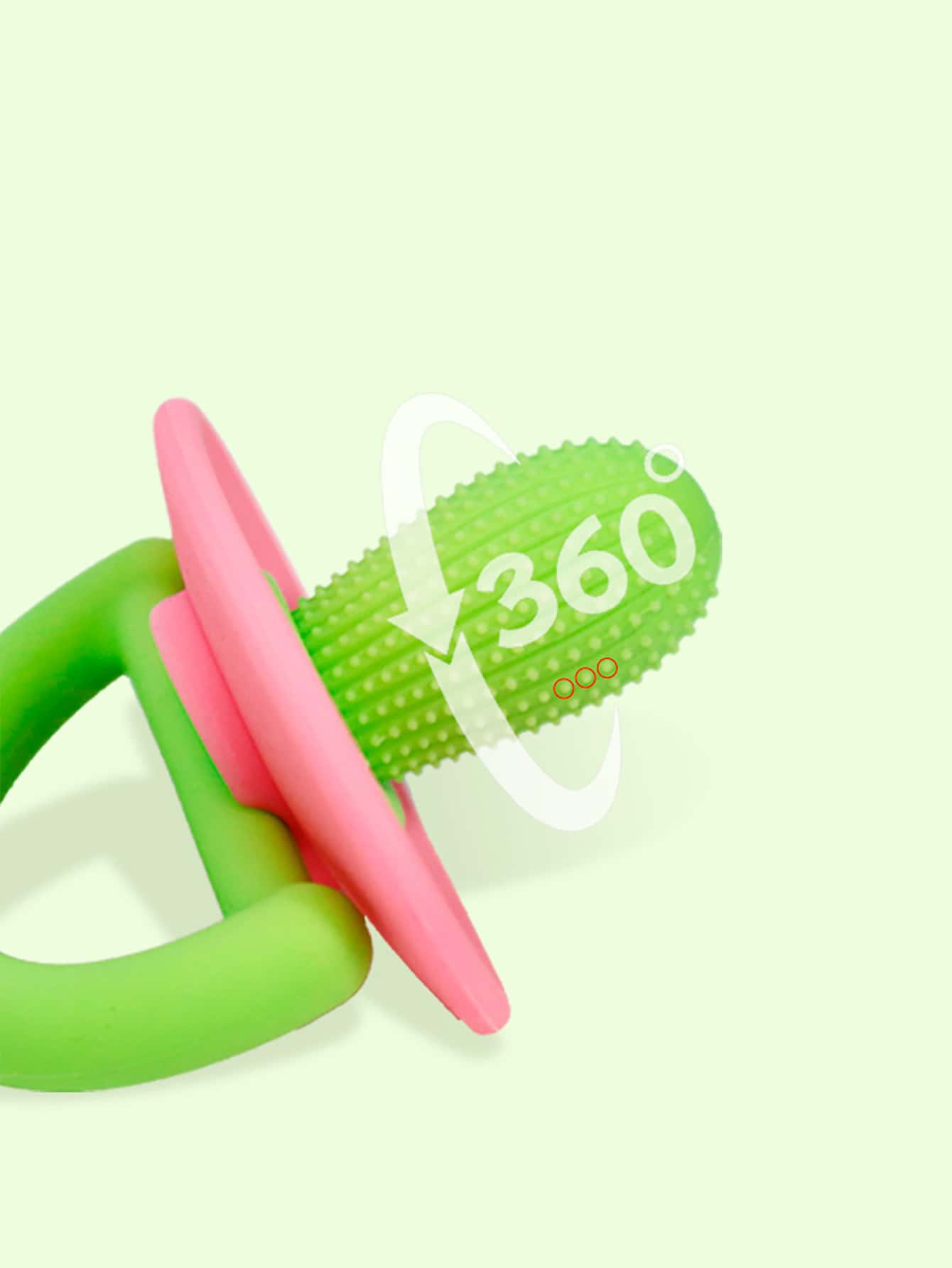 Soft Molar Stick With Massage Dot Silicone Teether Ring Pacifier Type Teething Tool For Babies 1