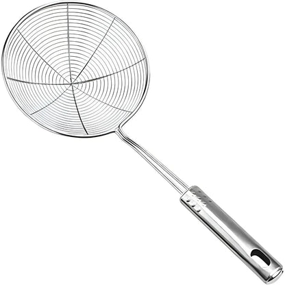 Frying Spider Strainer Stainless Steel Skimmer Spoon For Noodles And Cooking With Handle 6