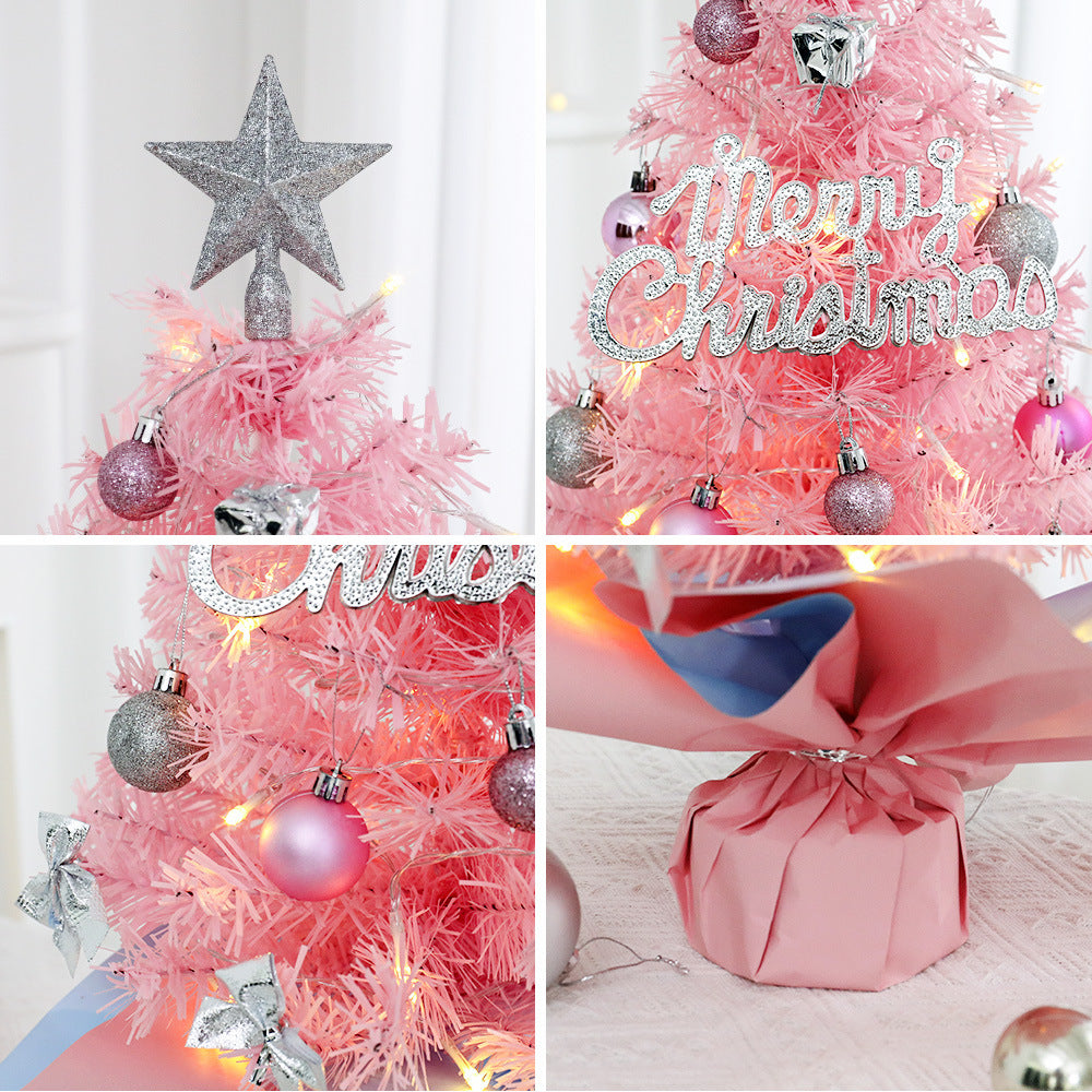Pink Christmas Tree Xmas Tree Desktop Ornament Christmas Decorations For Home Navidad Noel New Year 3