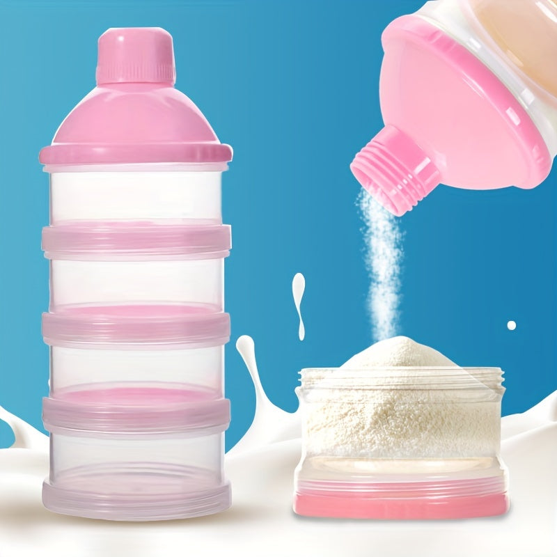 Multi Layer Baby Milk Powder Box, 5 Compartment Large Capacity Food Supplement Box for Easy Travel and Storage