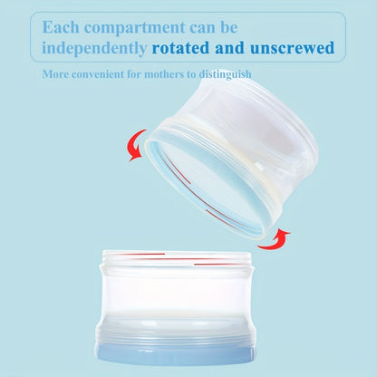 Multi Layer Baby Milk Powder Box, 5 Compartment Large Capacity Food Supplement Box for Easy Travel and Storage