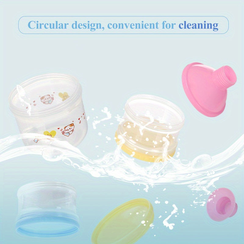 Multi Layer Baby Milk Powder Box, 5 Compartment Large Capacity Food Supplement Box for Easy Travel and Storage