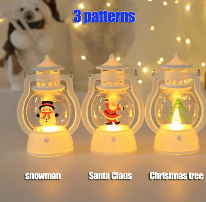 FestiveGlow Battery LED Santa Snowman Lantern 1