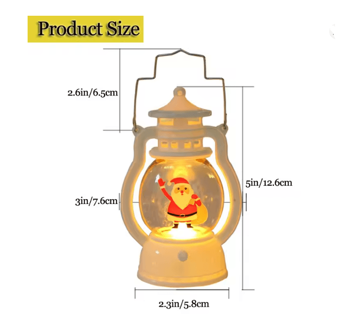 FestiveGlow Battery LED Santa Snowman Lantern 2