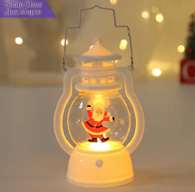 FestiveGlow Battery LED Santa Snowman Lantern 3