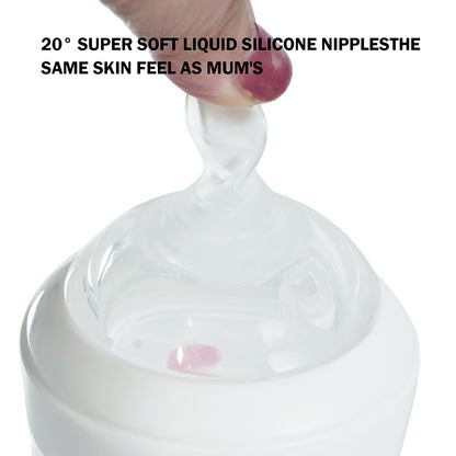 Silicone Replacement Nipple Baby Bottle Cute Cow Shaped AntiBloating PP Bottle For Babies 3