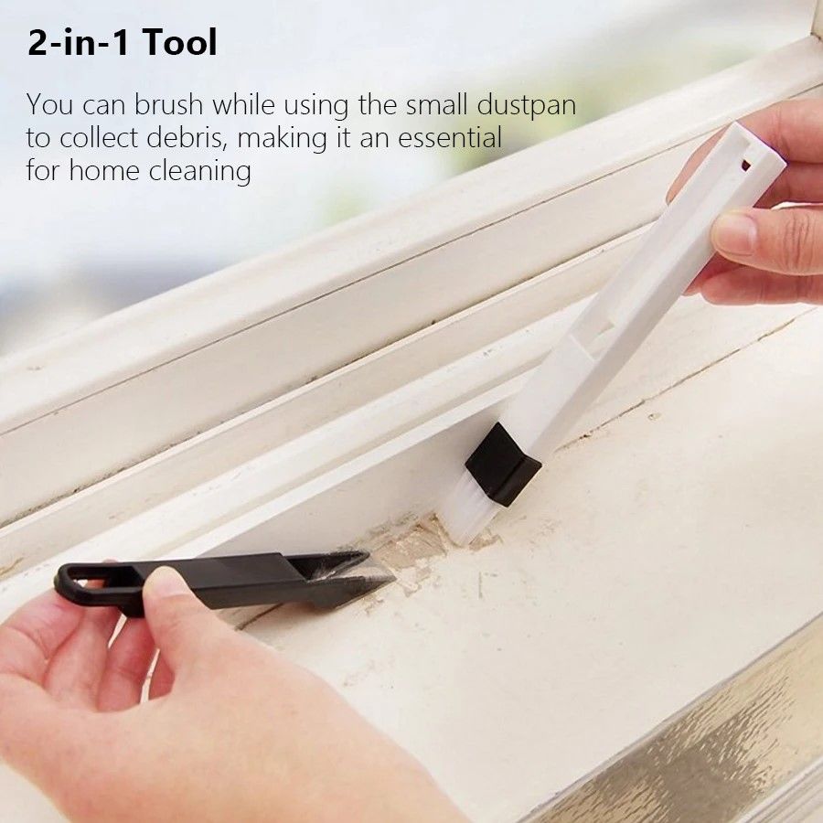 SpruceTrack 2in1 Crevice  Groove Cleaning Brush Door Window  Keyboard Cleaner 2