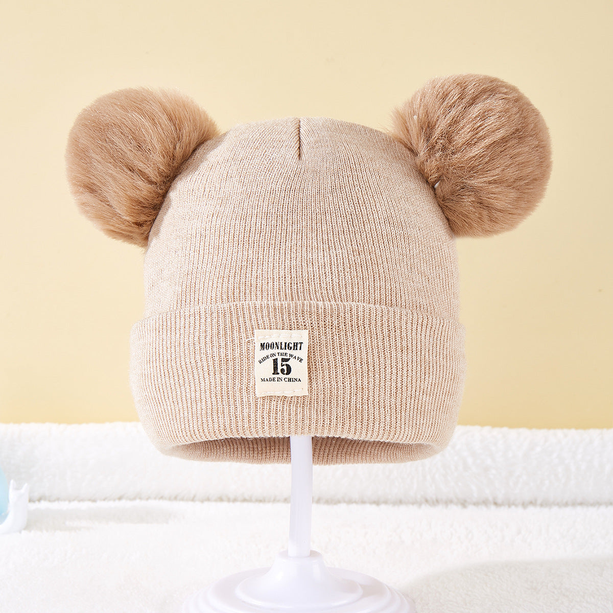 Knitted Baby Hat With Pom Pom For Boys And Girls Solid Color Winter Beanie 03 Years Old Comfortable 6