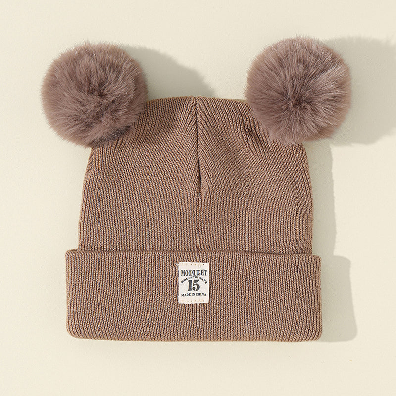 Knitted Baby Hat With Pom Pom For Boys And Girls Solid Color Winter Beanie 03 Years Old Comfortable 4