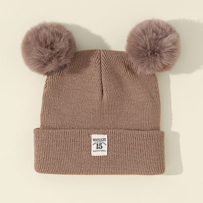 Knitted Baby Hat With Pom Pom For Boys And Girls Solid Color Winter Beanie 03 Years Old Comfortable 4