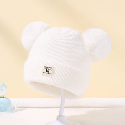 Knitted Baby Hat With Pom Pom For Boys And Girls Solid Color Winter Beanie 03 Years Old Comfortable 8