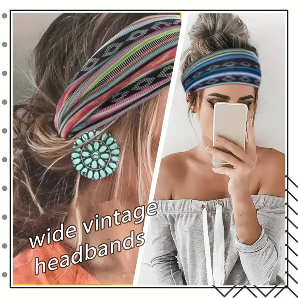 Style Elastic Headscarf Breathable Cotton Wide Brimmed Hair Accessories For Women 1