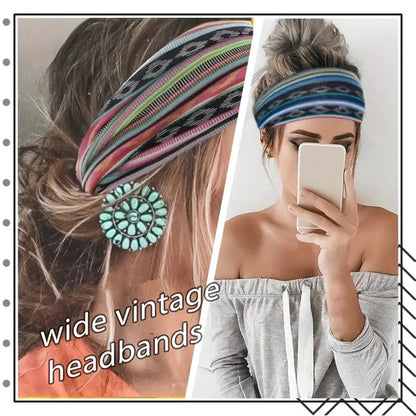 Style Elastic Headscarf Breathable Cotton Wide Brimmed Hair Accessories For Women 1