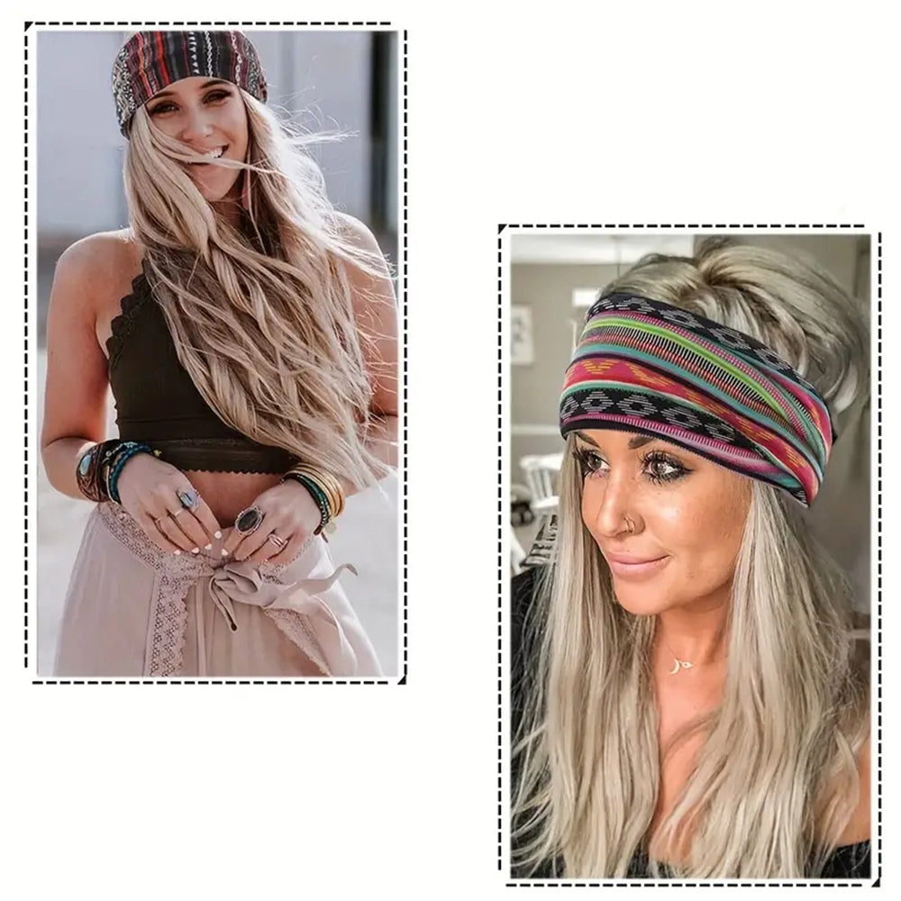 Style Elastic Headscarf Breathable Cotton Wide Brimmed Hair Accessories For Women 2