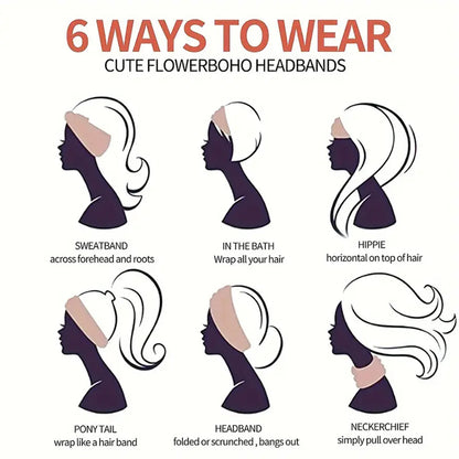 Style Elastic Headscarf Breathable Cotton Wide Brimmed Hair Accessories For Women 3