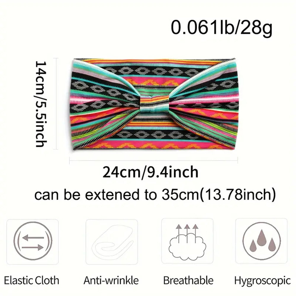 Style Elastic Headscarf Breathable Cotton Wide Brimmed Hair Accessories For Women 4