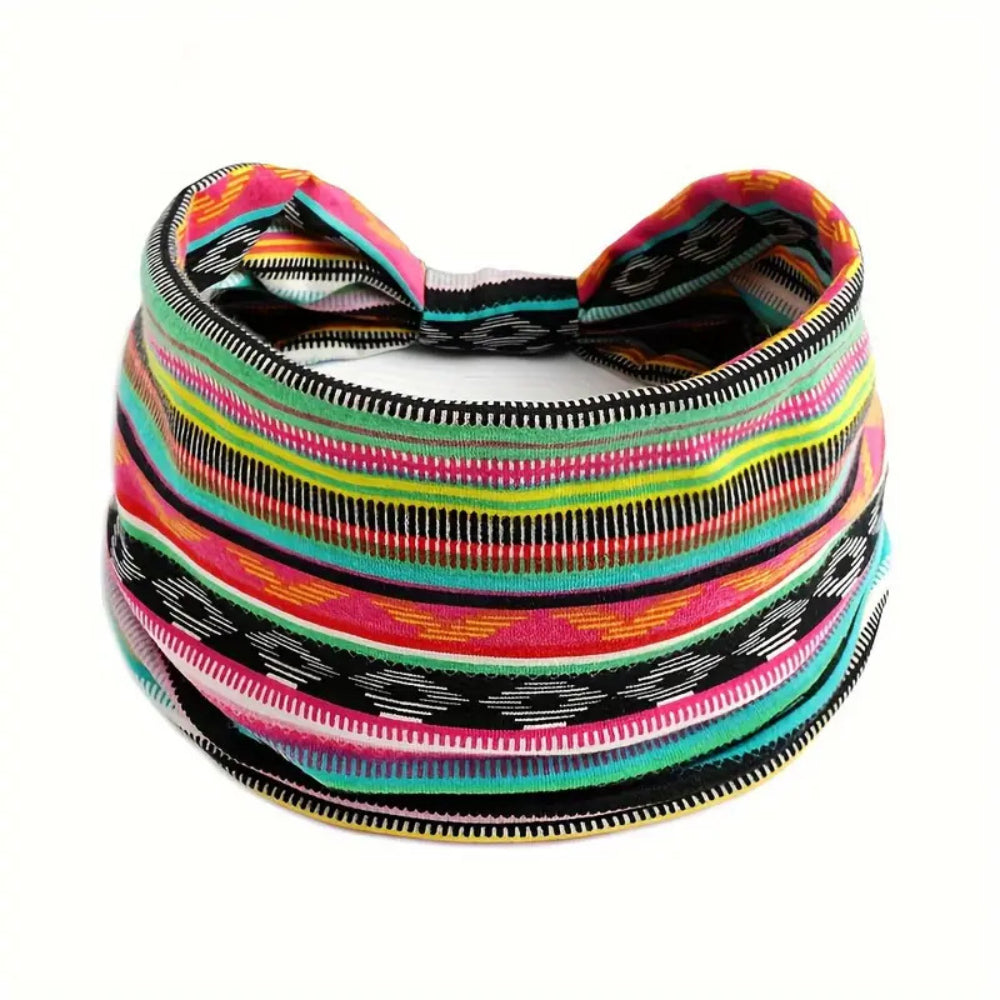 Style Elastic Headscarf Breathable Cotton Wide Brimmed Hair Accessories For Women 5