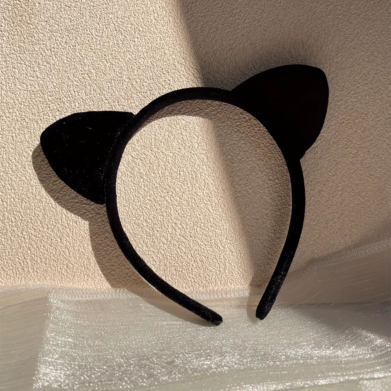 LeopardLuxe Cat Ear Headband  Chic Leopard Print Fabric Hair Accessory 3