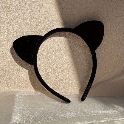 LeopardLuxe Cat Ear Headband  Chic Leopard Print Fabric Hair Accessory 3