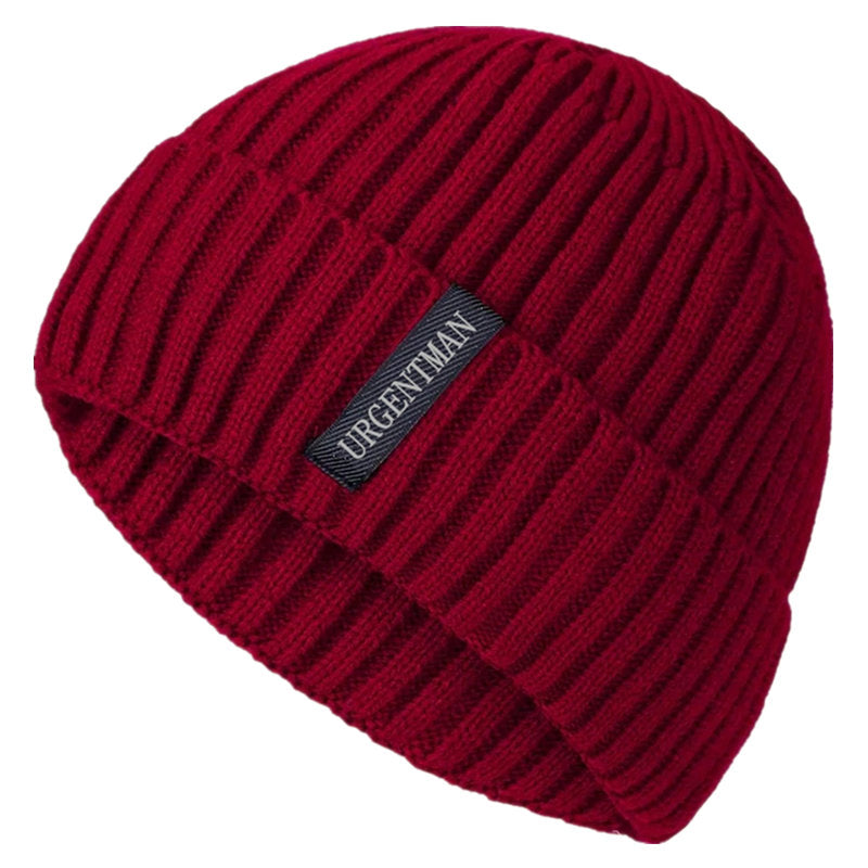 Stylish Thick Knitted Winter Hat Fur Lined Beanie Cap for Men & Women